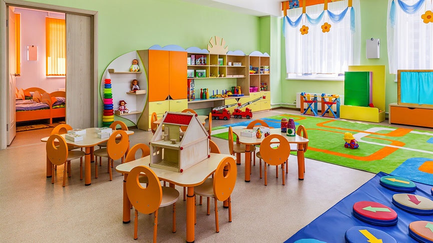 Красивый интерьер детского сада в Болгарии