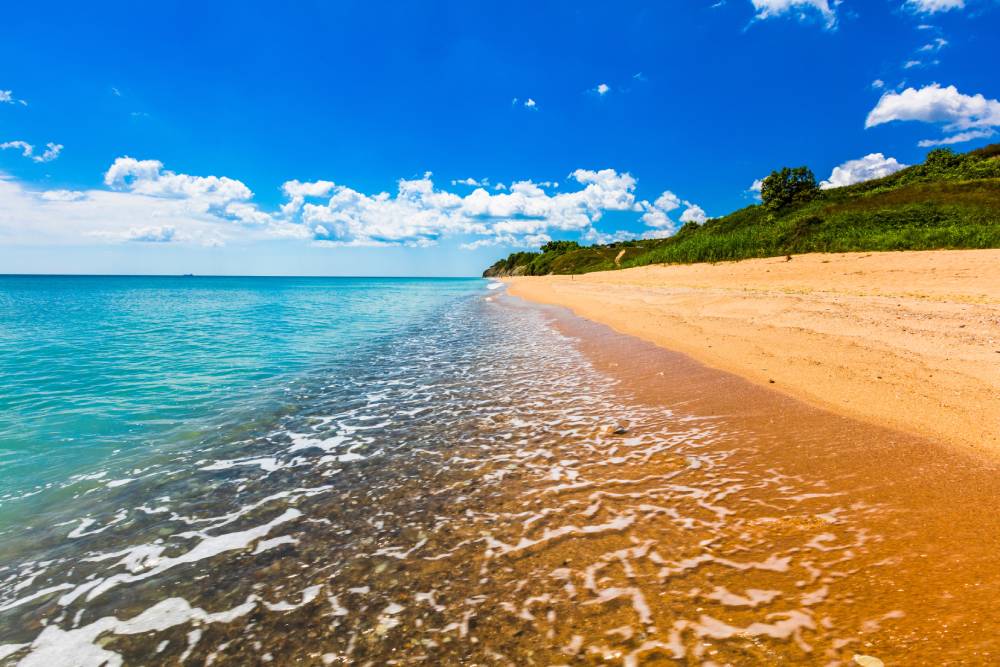 Sandstrand an der bulgarischen Schwarzmeerküste