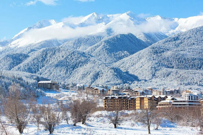 Winterliche Umgebung von Bansko